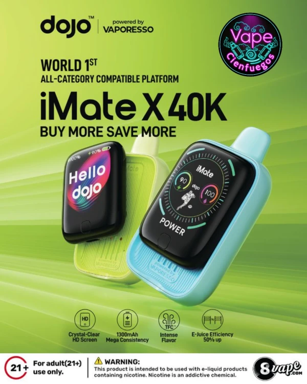 Dojo iMate 40 mil puff 💨's foto | Vape Cienfuegos |  BizneCubano