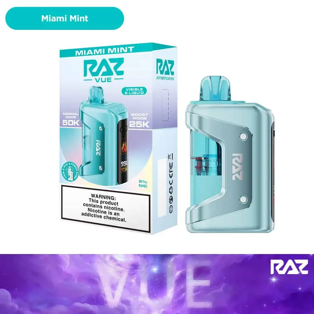 RAZ VUE 50 mil puff 💨. Sabor Menta Miami 🌿🇺🇸❄️'s foto | Vape Cienfuegos |  BizneCubano