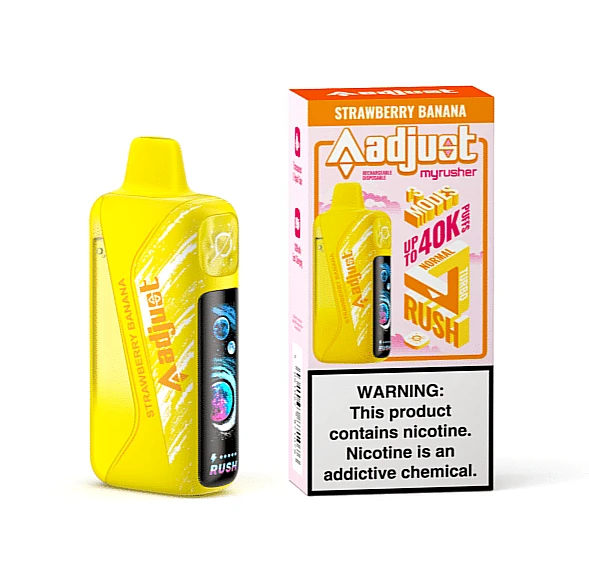 Adjust Myrusher de 40 mil puff 💨.Sabor Fresa con Plátano 🍓🍌's foto | Vape Cienfuegos |  BizneCubano